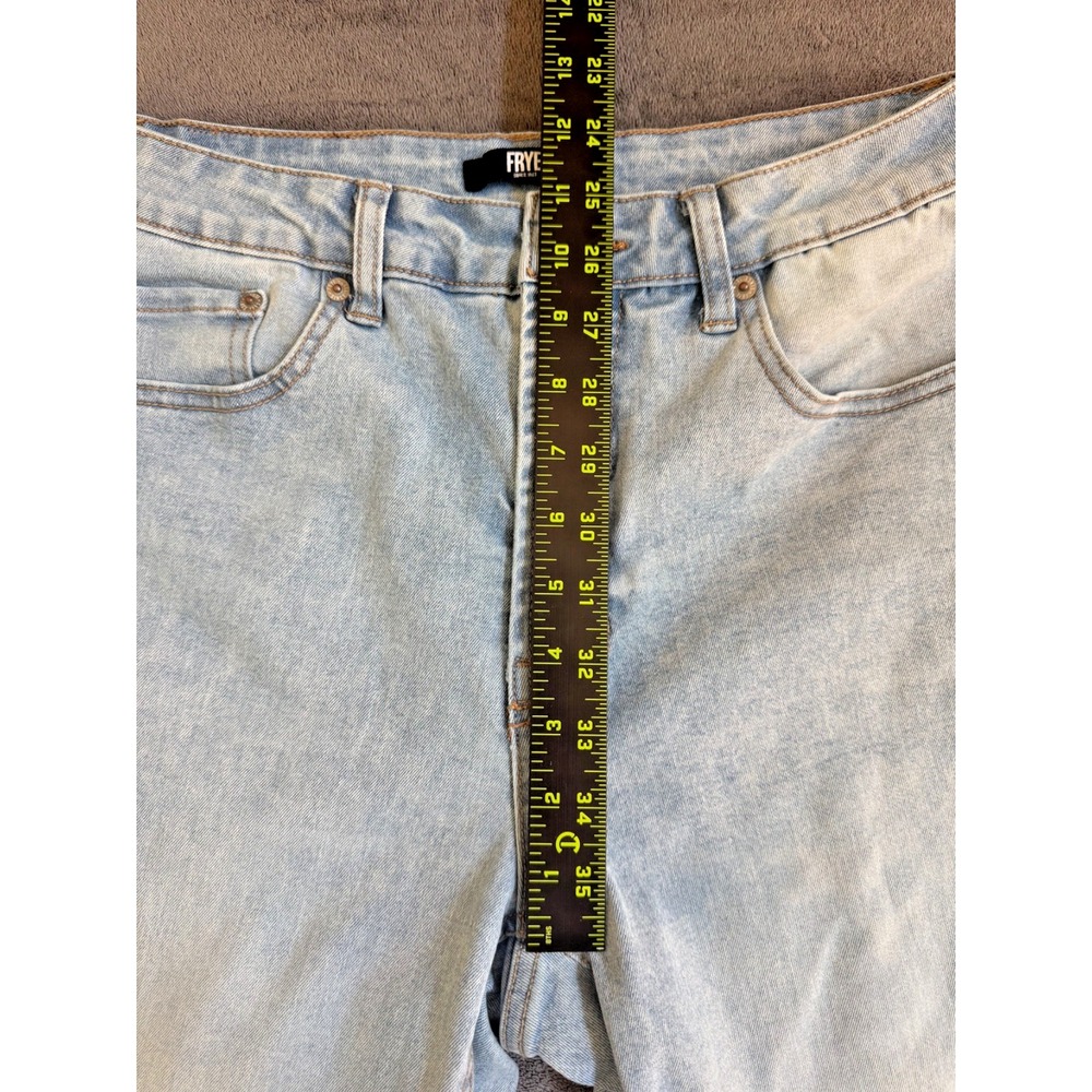 Frye Jeans Women 6/28 Light Stonewash Blue Straight Leg Western Cowgirl Casual - Picture 13 of 16